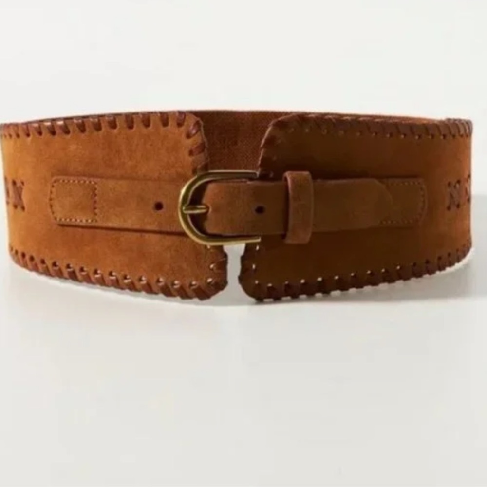 Anthropologie Suede Corset Belt